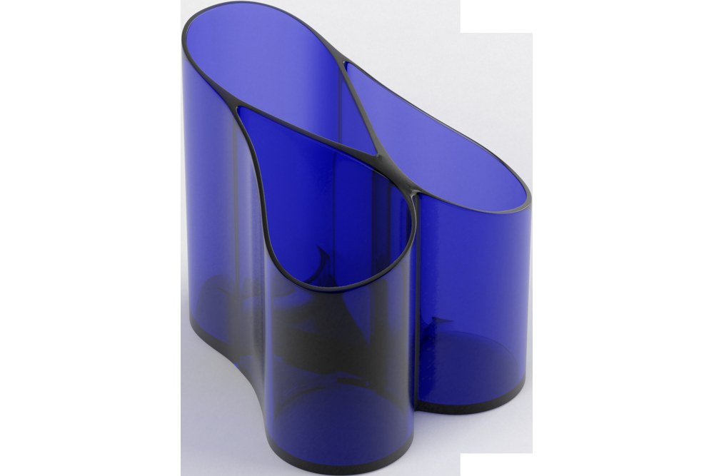 Design Stifthalter Box-transparent-lila