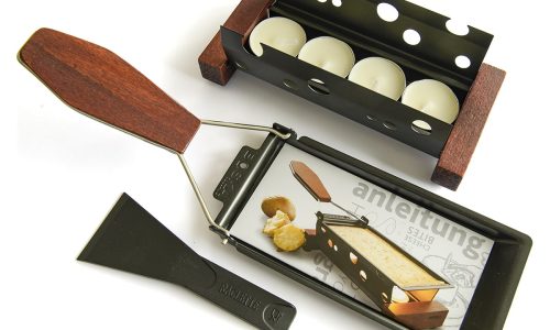Deluxe VIP Raclette Ofen. Anstelle von Eichenholz sind alle Holzteile aus echtem, edlen Rosenholz.