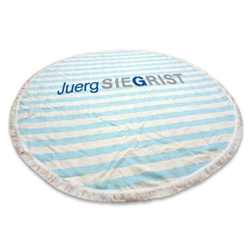 Rundes Hamamtuch mit Aufdruck – Juerg Siegrist AG Werbeartikel