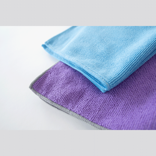 Juerg Siegrist AG - Bedruckte Microfaser violett und hellblau