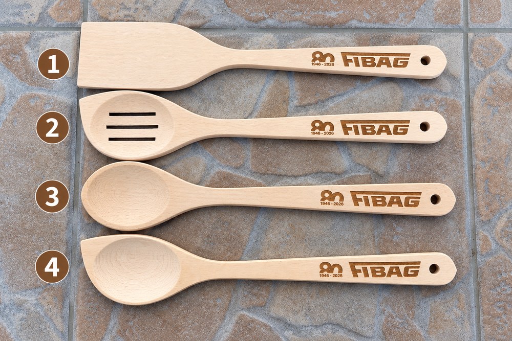 Kochlöffel Buchenholz individuell mit Ihrem Logo gravieren