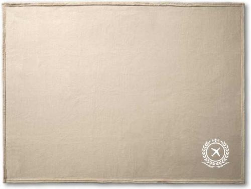 Reisedecke/Autodecke/Kuscheldecke mit Logo bestickt – Juerg Siegrist AG Werbeartikel