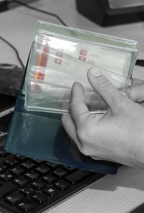 Folienetui bedruckt für Service
