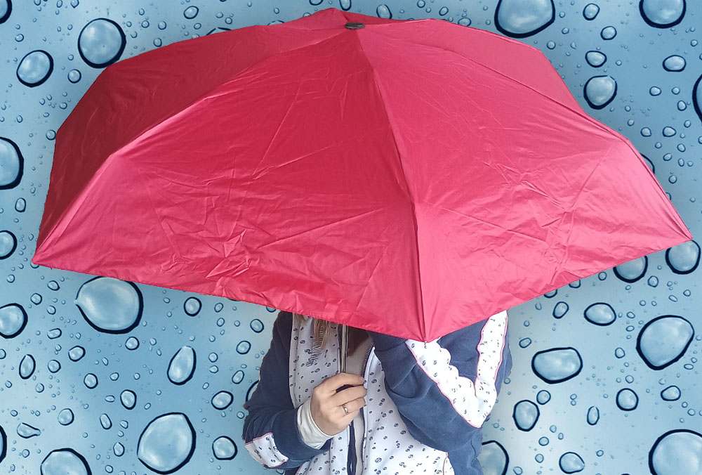 Taschenschirm Modell Japan in rot – Juerg Siegrist AG Werbeartikel