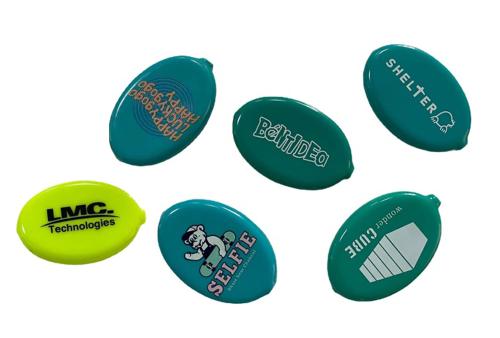 Werbeartikel: Münzetuis-Gummi-Geldbörse bedruckt, Juerg Siegrist AG