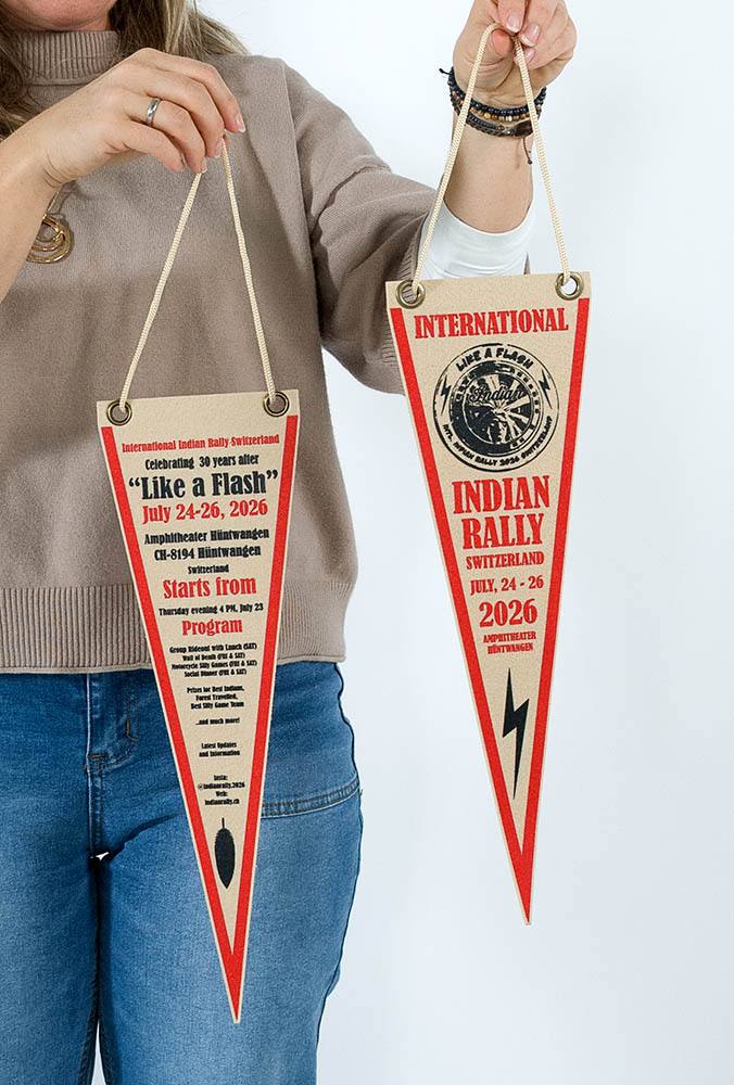 Filzwimpel mit Werbung bedruckt, Juerg Siegrist AG