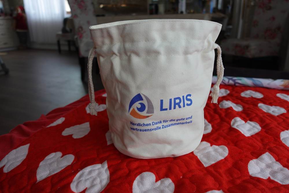 Bedruckter Kartoffelsack/Isoliersack aus Baumwolle – Juerg Siegrist AG Werbeartikel