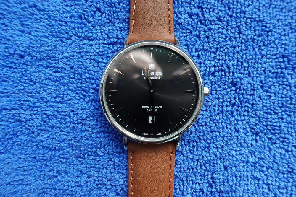 Armbanduhr Swiss Made Le Temps Renaissance Saphir mit bedruckbarem Zifferblatt – Juerg Siegrist AG Werbeartikel