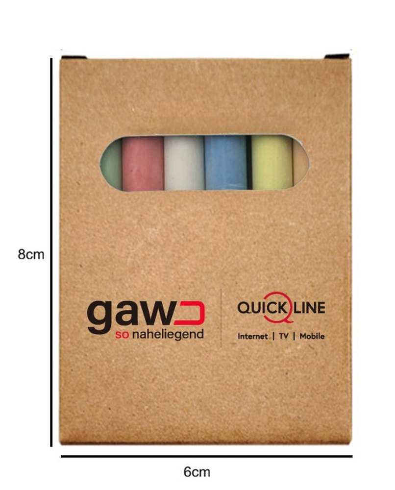 Kreiden/Strassenkreiden in Kartonbox mit Ihrem Aufdruck