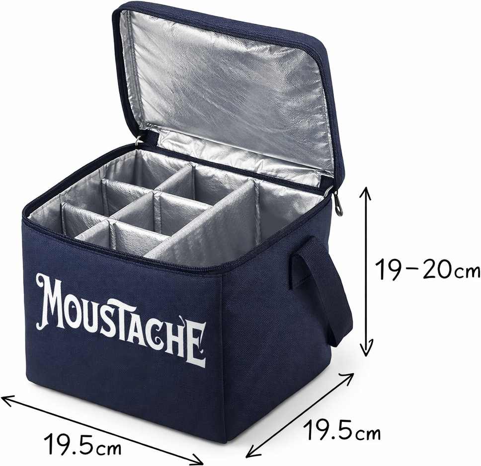 Kühltasche mit Inneneinteilung und aufgedrucktem Moustache-Logo – Juerg Siegrist AG Werbeartikel Kühltasche mit Inneneinteilung und aufgedrucktem Moustache-Logo – Juerg Siegrist AG Werbeartikel